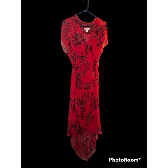 Jonathan Martin NWT Red Washable Silk Dress, Size 10. - Picture 6 of 6